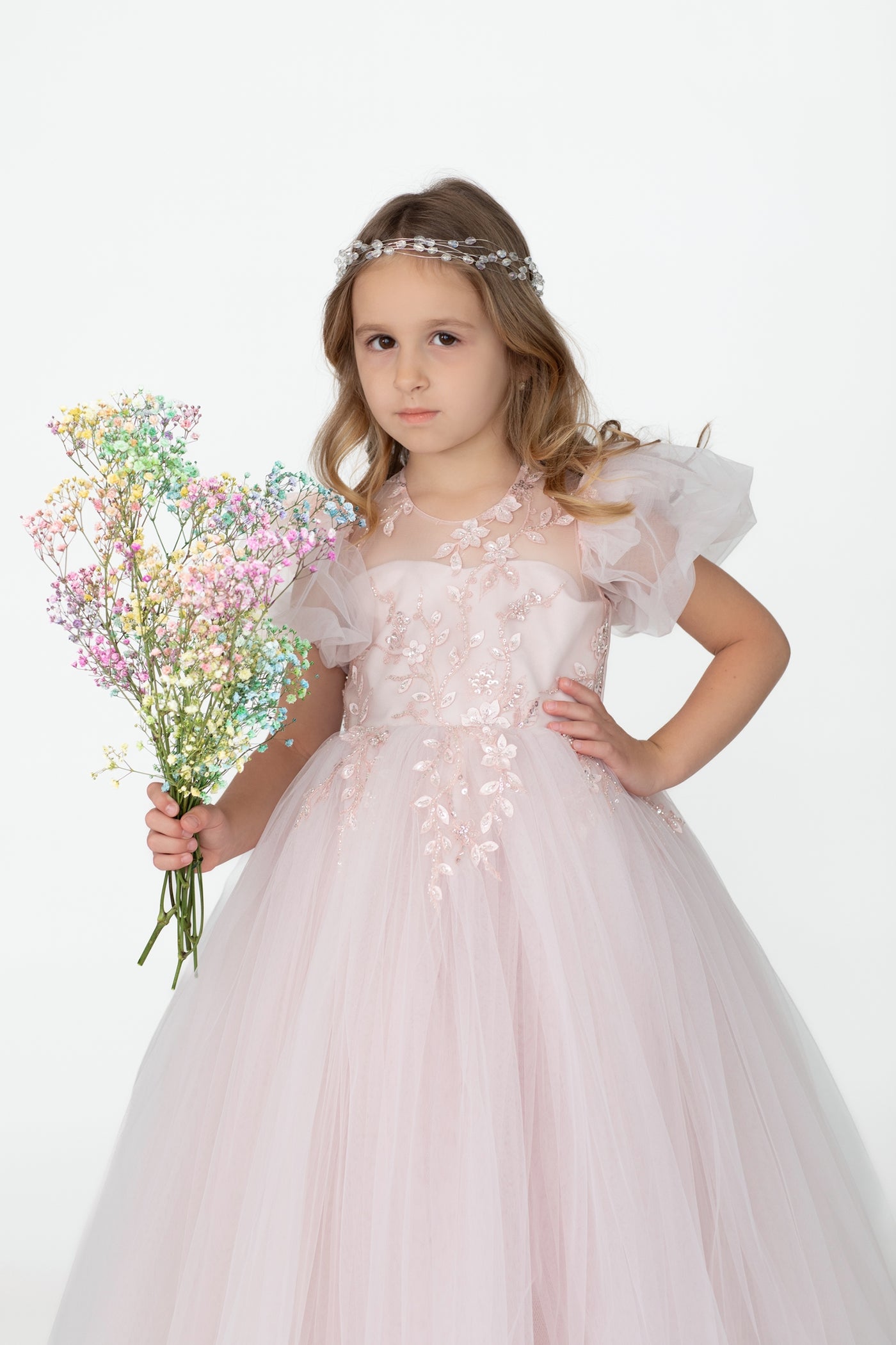 layered fluffy tulle dress for birthday