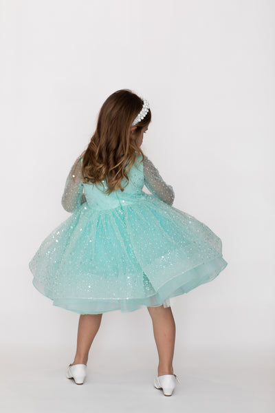 turquoise mini dress for kids