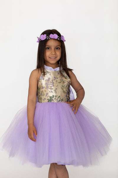 Sparkly lilac girl dress